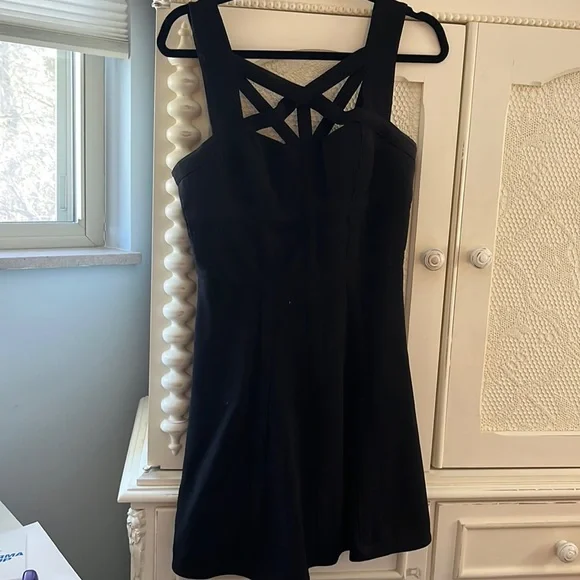 BCBGMaxAzria | Dresses | Black Fit And Flare Dress Bcbg Maxazria | Poshmark
